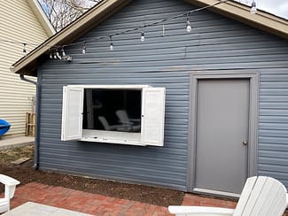 Exterior TV Mounted